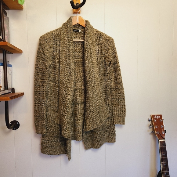 Urban Outfitters BDG Cozy Green Open Front Cardigan Sweater Boho Loungew… - Picture 1 of 5
